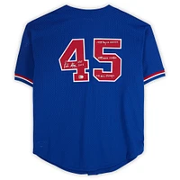 Pedro Martinez Montreal Expos Autographed Blue Mitchell & Ness Replica Jersey with Multiple Inscriptions - Limited Edition of 10
