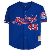 Pedro Martinez Montreal Expos Autographed Blue Mitchell & Ness Replica Jersey with Multiple Inscriptions - Limited Edition of 10