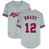 Tom Brady Montreal Expos Autographed Mitchell & Ness Gray Authentic Jersey 