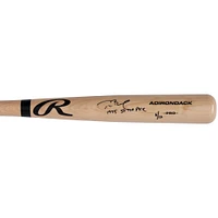 Bâton de baseball Rawlings Pro Blonde autographié par Tom Brady des Expos de Montréal avec l'inscription « 1595 507th Pick