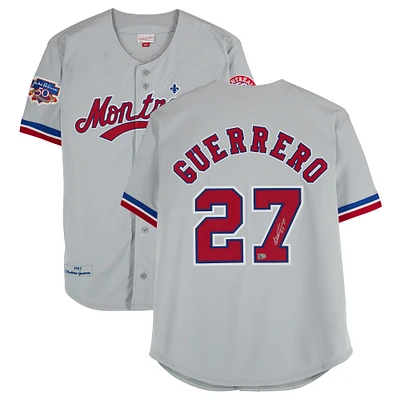 Vladimir Guerrero Montreal Expos Autographed Gray Mitchell & Ness Authentic Jersey