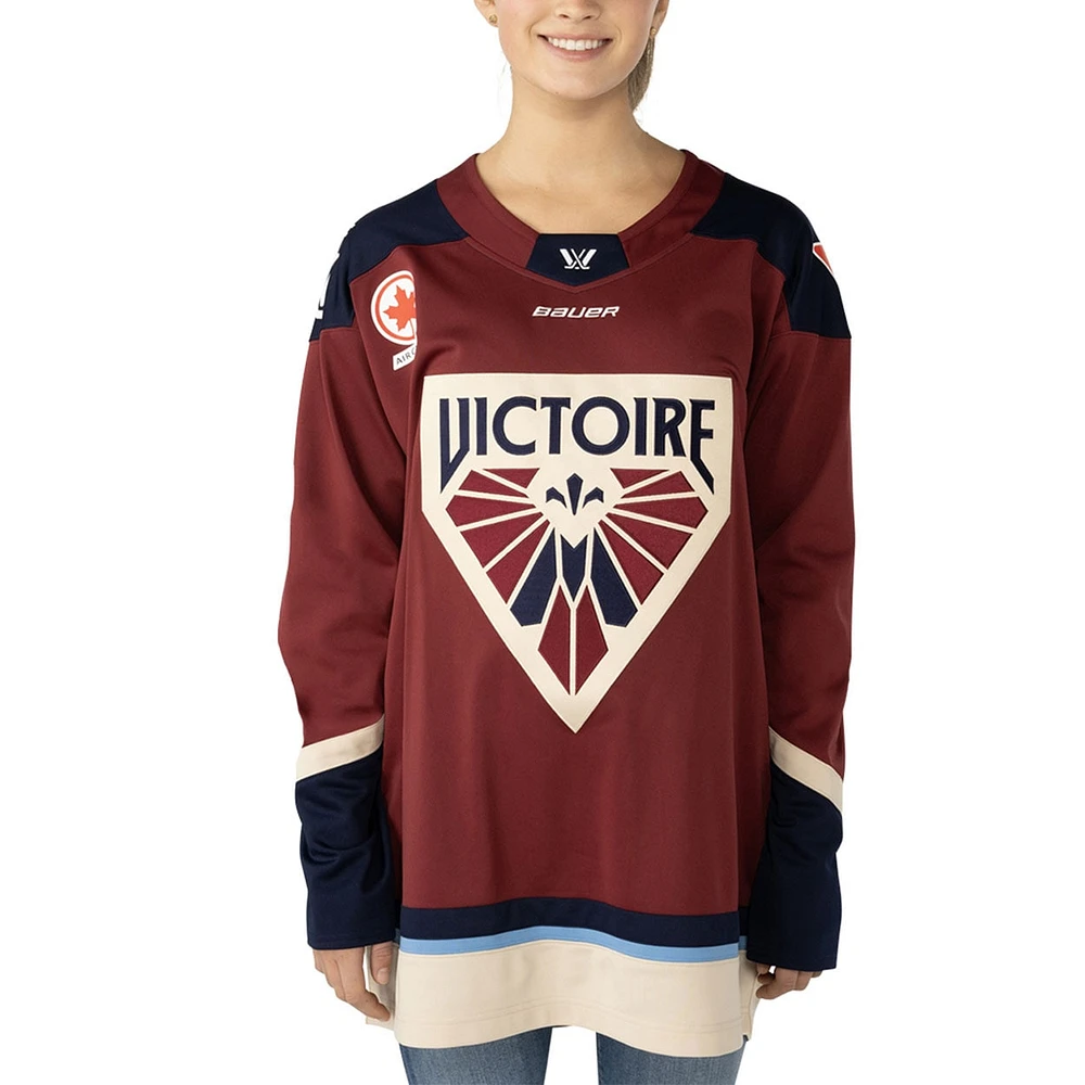 Maillot de hockey réplique unisexe rouge l'équipe Montréal Victoire