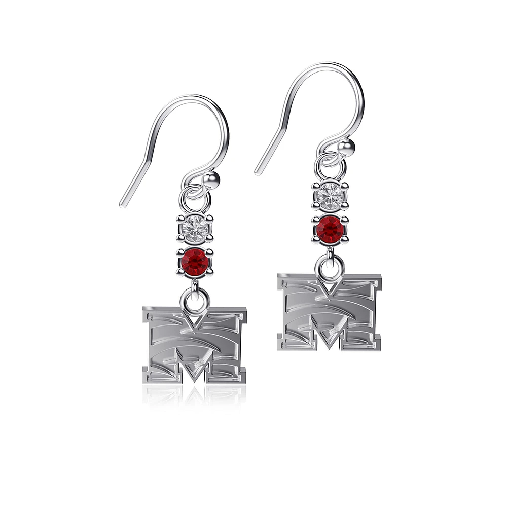 Dayna Designs Morehouse Maroon Tigers Dangle Crystal Earrings