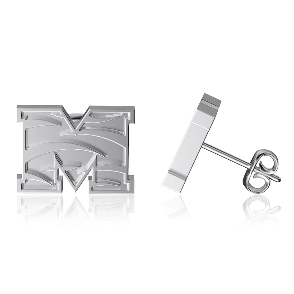 Dayna Designs Morehouse Maroon Tigers Boucles d'oreilles en argent avec logo de l'équipe