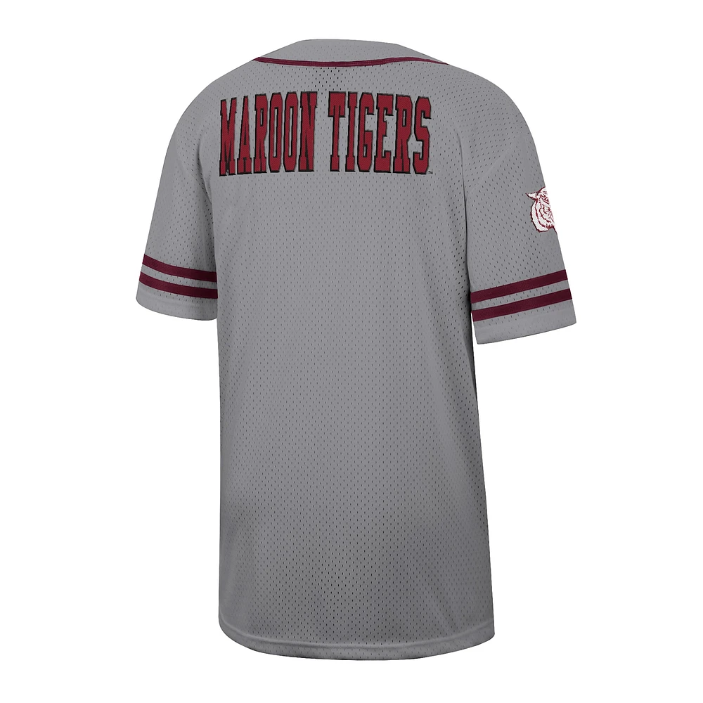 Men's Colosseum Gray Morehouse Maroon Tigers Free Spirited Baseball Jersey