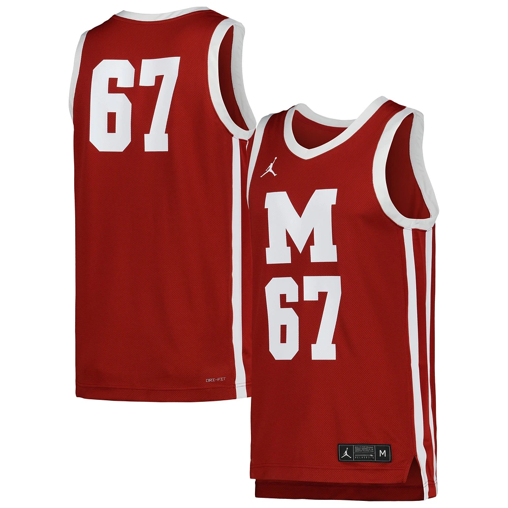 Maillot de basket-ball réplique Jordan Brand Maroon Morehouse Tigers pour homme