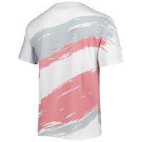 Men's Mitchell & Ness White Morehouse Maroon Tigers Paintbrush Sublimated T-Shirt