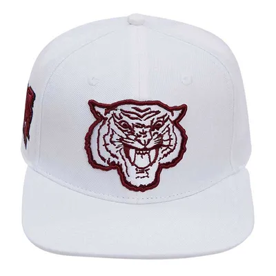 Morehouse Maroon Tigers Pro Standard Mascot Evergreen Wool Snapback Hat - White