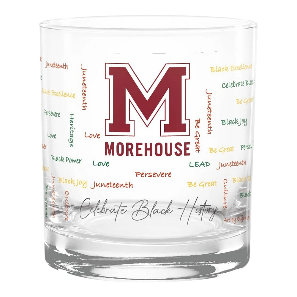 Morehouse Maroon Tigers 14oz. Black History Month Rocks Glass