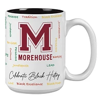 Morehouse Maroon Tigres 15oz. Tasse du Mois de l’histoire des Noirs