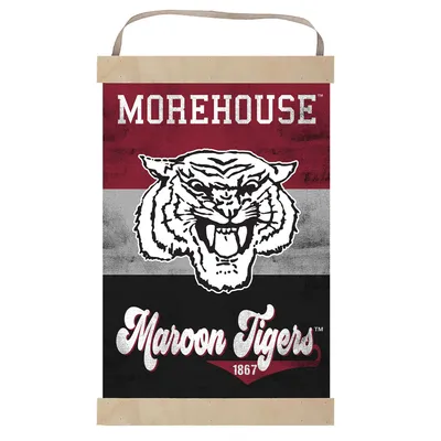 Morehouse Maroon Tigers Retro Logo Banner Sign