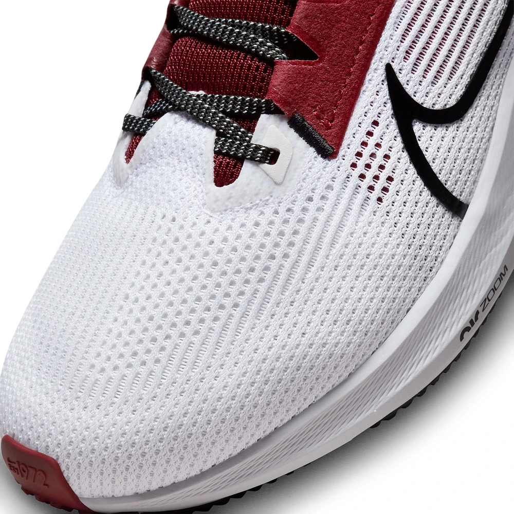 Unisex Nike  White Morehouse Maroon Tigers Zoom Pegasus 40 Running Shoe