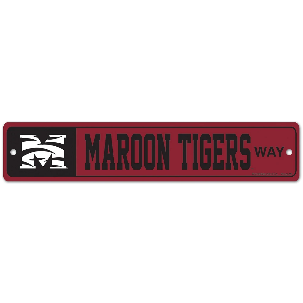 Plaque de rue WinCraft Morehouse Maroon Tigers 3.75'' x 19''