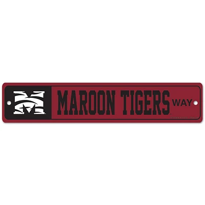 Plaque de rue WinCraft Morehouse Maroon Tigers 3.75'' x 19''