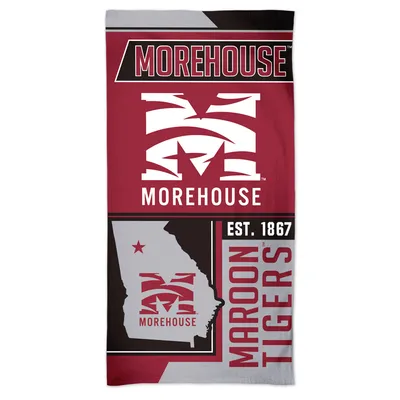 Morehouse Maroon Tigers WinCraft 60'' x 30'' State Spectra Beach Towel