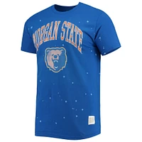 Men's Original Retro Brand Royal Morgan State Bears Bleach Splatter T-Shirt
