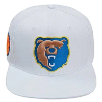 Casquette snapback en laine blanche Pro Standard pour homme avec mascotte des Bears de Morgan State