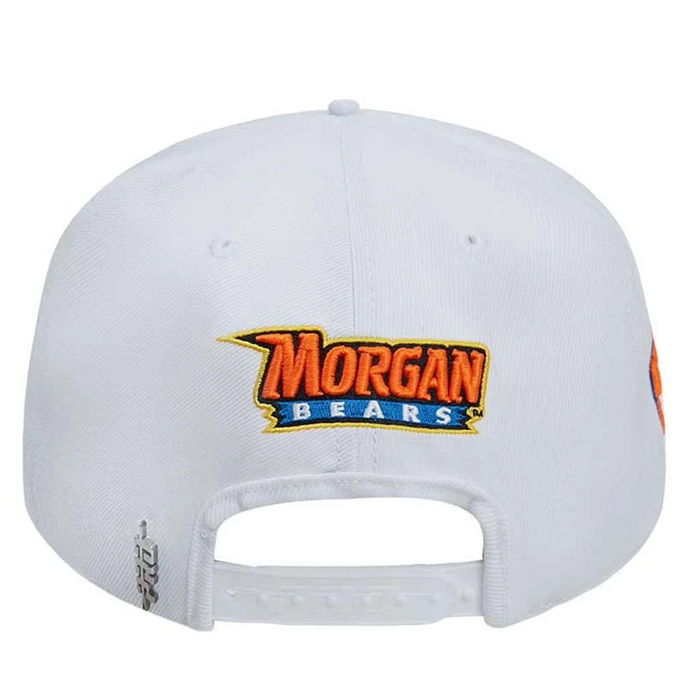 Men's Pro Standard White Morgan State Bears Mascot Wool Snapback Hat