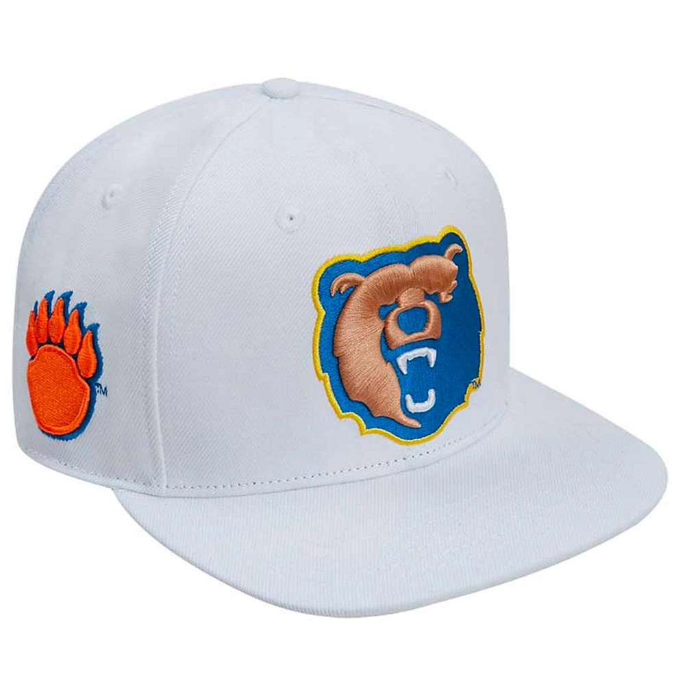 Men's Pro Standard White Morgan State Bears Mascot Wool Snapback Hat