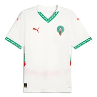 Maillot réplique extérieur Puma blanc de l'équipe nationale du Maroc 2025 pour homme