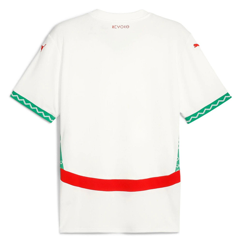 Maillot réplique extérieur Puma blanc de l'équipe nationale du Maroc 2025 pour homme