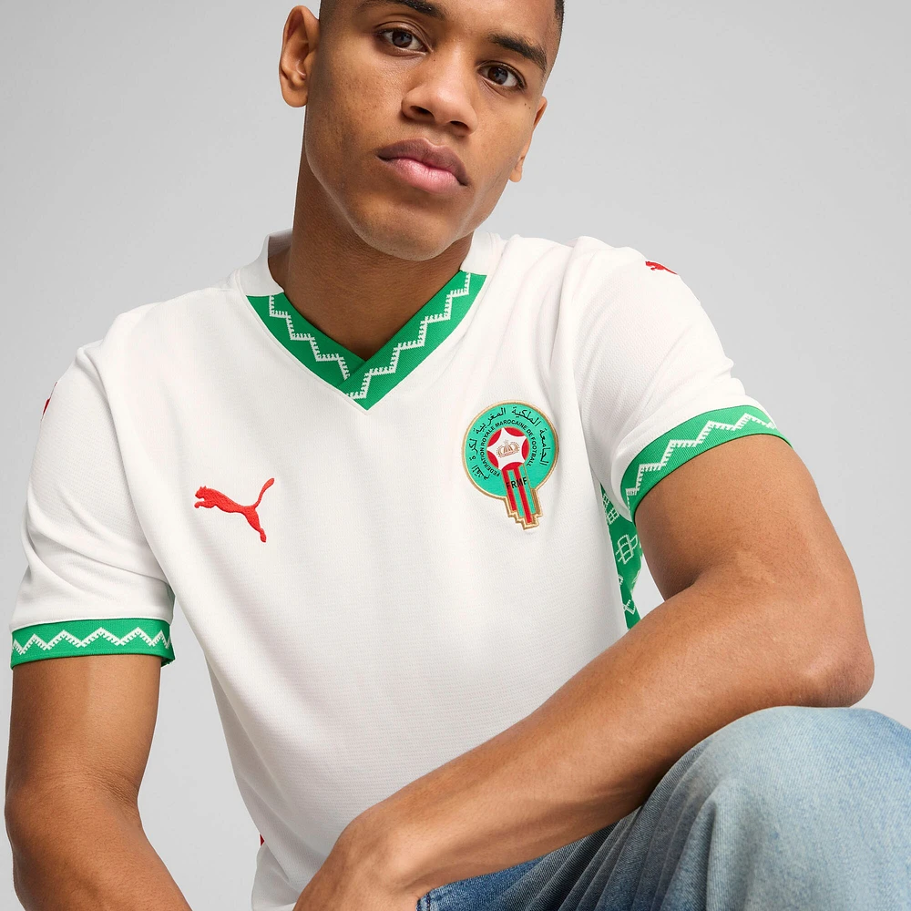 Men's Puma White Morocco National Team 2025 Away Replica Jersey