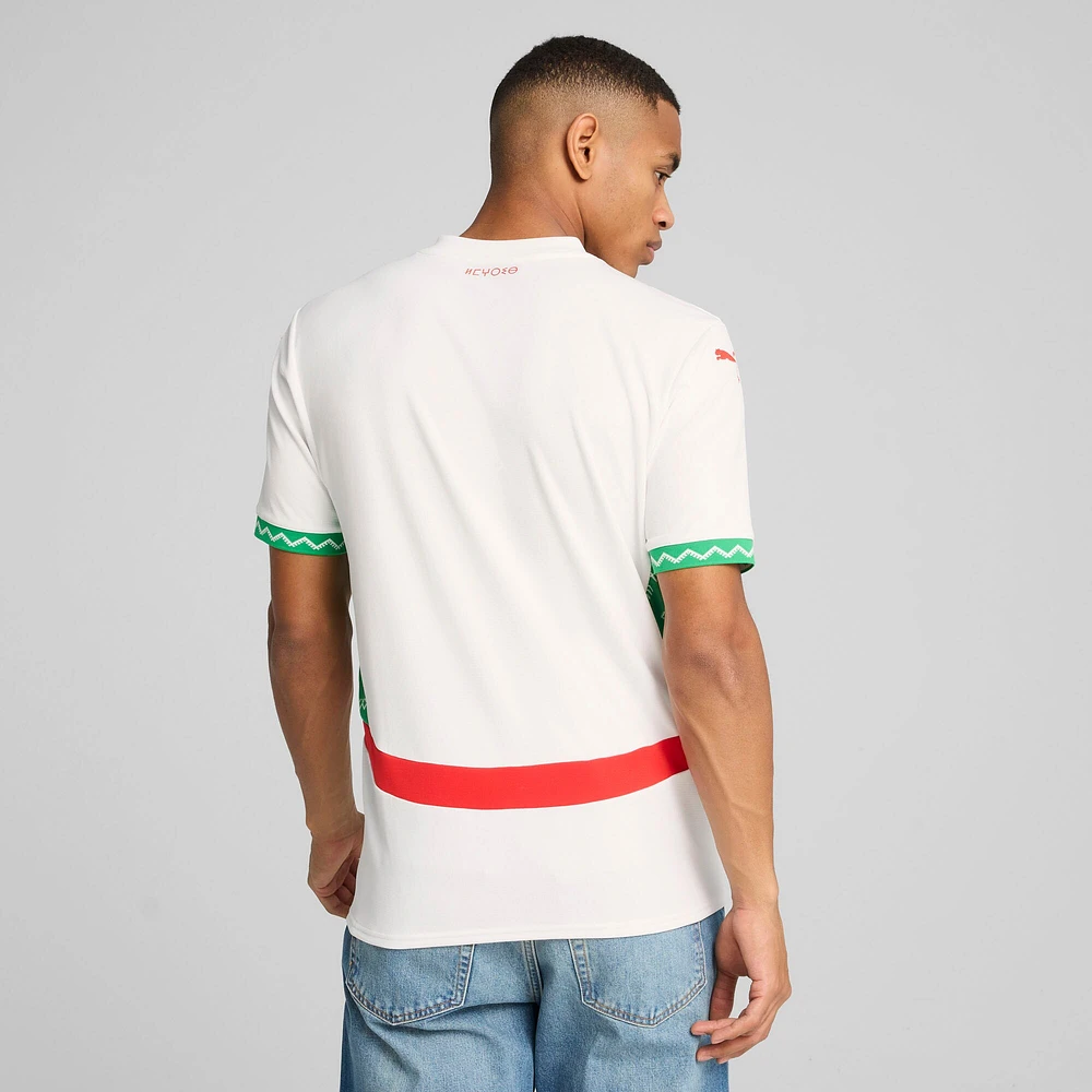 Men's Puma White Morocco National Team 2025 Away Replica Jersey