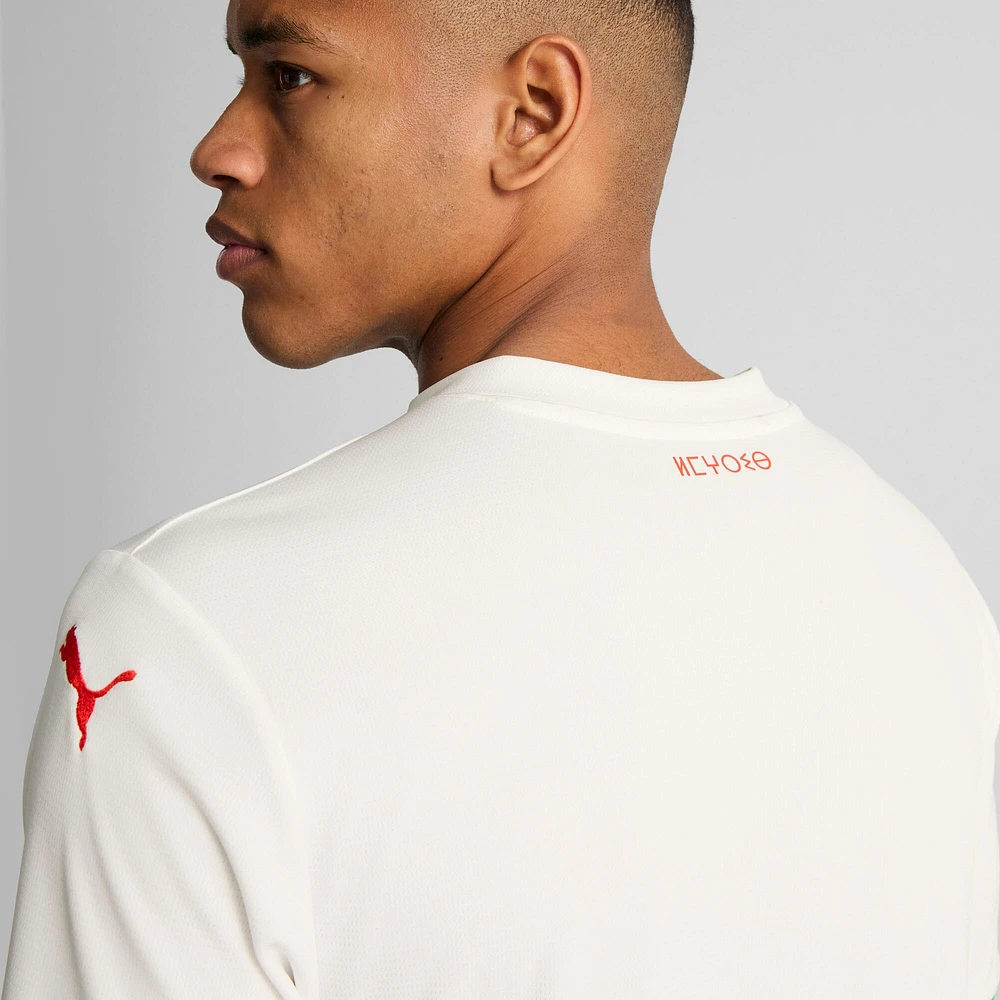 Maillot réplique extérieur Puma blanc de l'équipe nationale du Maroc 2025 pour homme