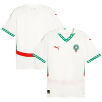 Maillot réplique extérieur Puma blanc de l'équipe nationale du Maroc 2025 pour homme