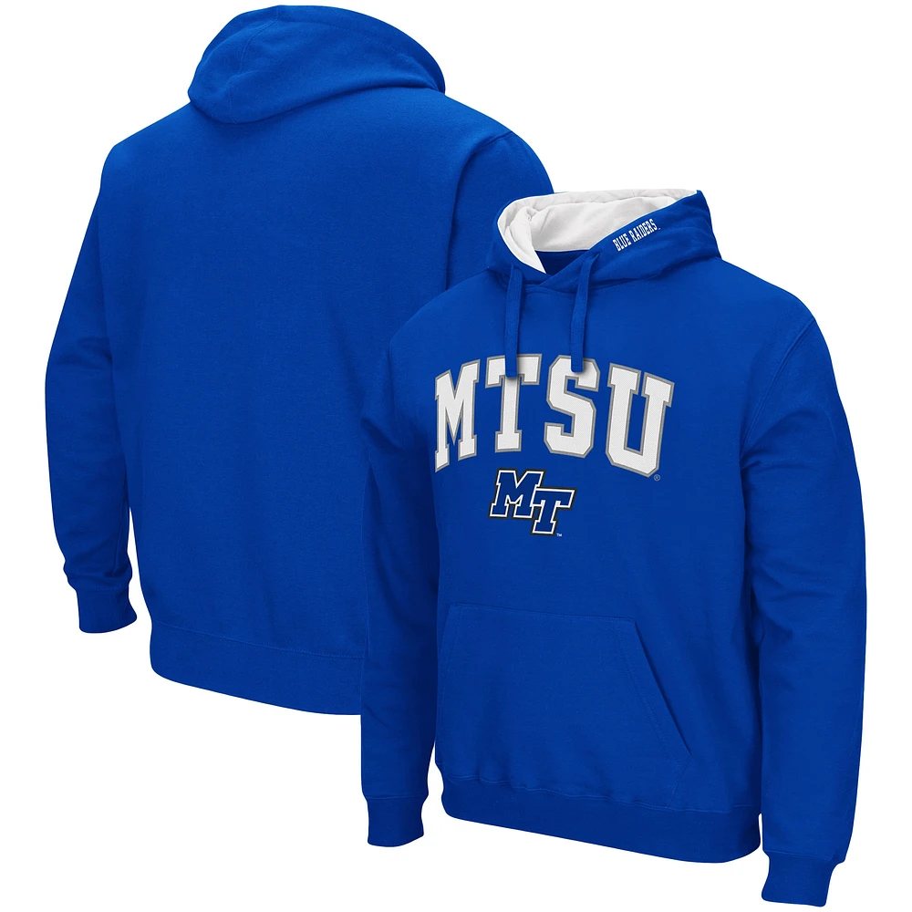 Colosseum Royal MTSU Blue Raiders Arch and Logo Sweat à capuche pour homme