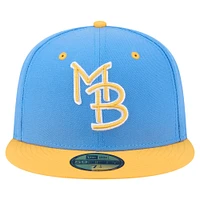 Men's New Era  Blue/Yellow Myrtle Beach Pelicans Authentic Collection 59FIFTY Fitted Hat