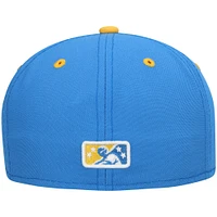 Men's New Era Light Blue Myrtle Beach Pelicans Authentic Collection Team Alternate 59FIFTY Fitted Hat