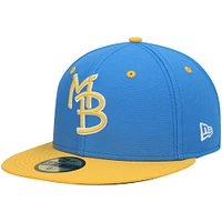 Men's New Era Light Blue Myrtle Beach Pelicans Authentic Collection Team Alternate 59FIFTY Fitted Hat