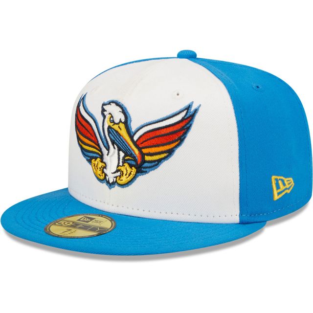 Casquette ajustée 59FIFTY Copa de La Diversion New Era pour homme, blanc/royal Pelicanos Myrtle Beach