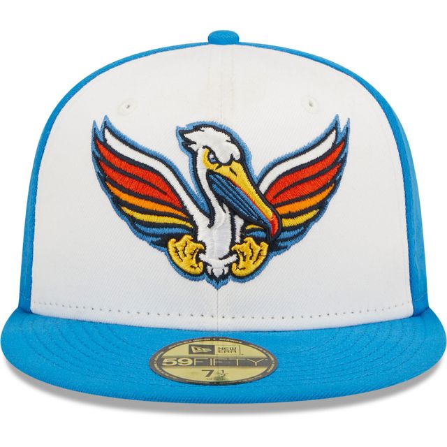 Casquette ajustée 59FIFTY Copa de La Diversion New Era pour homme, blanc/royal Pelicanos Myrtle Beach