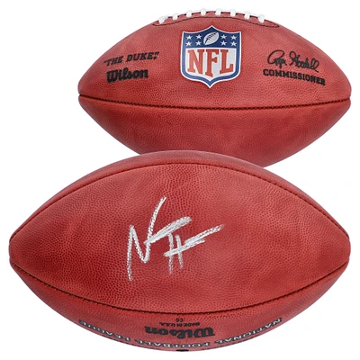 Ballon de football professionnel Wilson Duke en couleur autographié par Najee Harris des Los Angeles Chargers