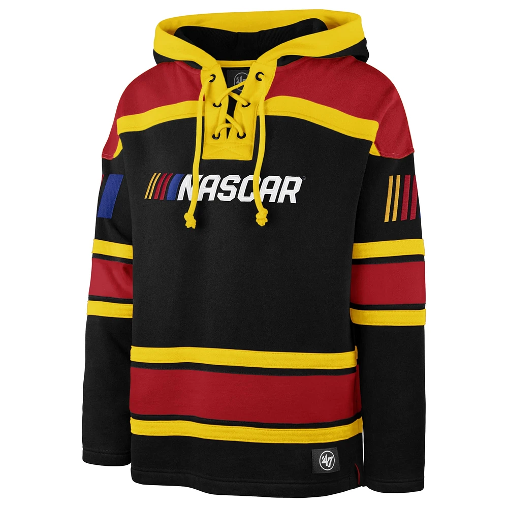 Men's '47  Black NASCAR Superior Lacer Pullover Hoodie
