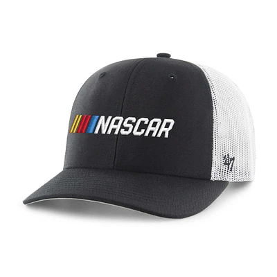 Men's '47  Black NASCAR Trucker Adjustable Hat