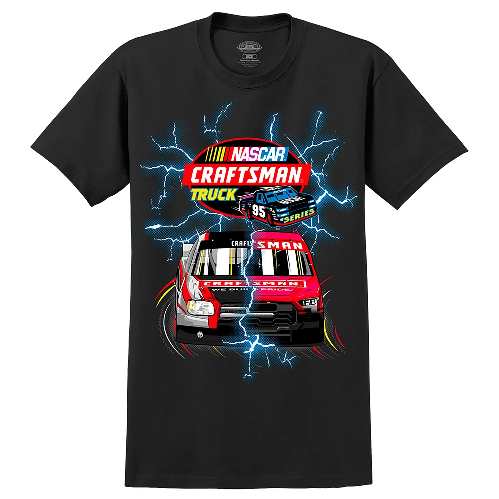 Men's Black NASCAR Craftsmen Truck Series Lightning Tri-Blend T-Shirt