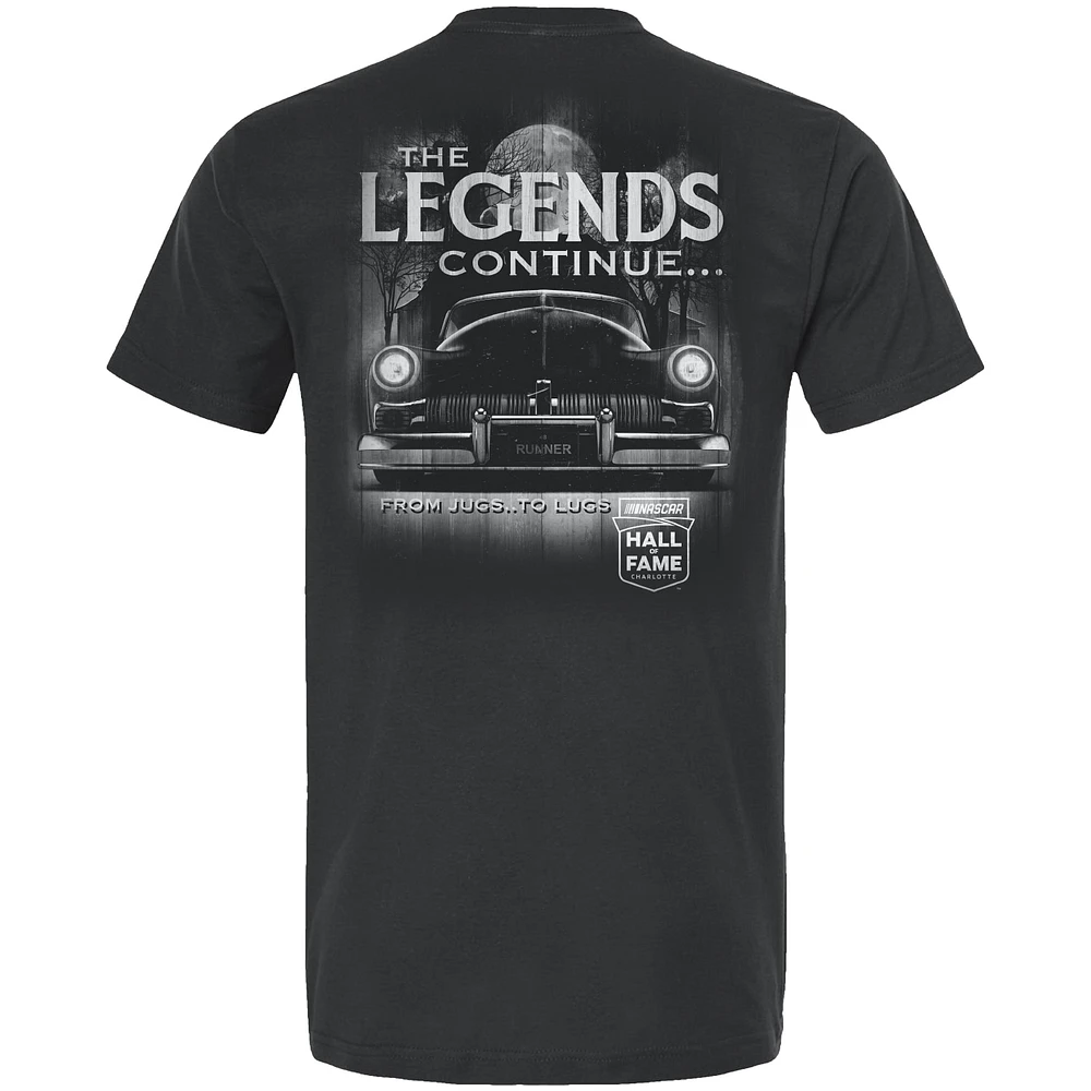 Men's Checkered Flag Black NASCAR Hall of Fame Legends Retro T-Shirt