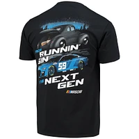 Men's Checkered Flag Black NASCAR Next Gen 2-Spot T-Shirt
