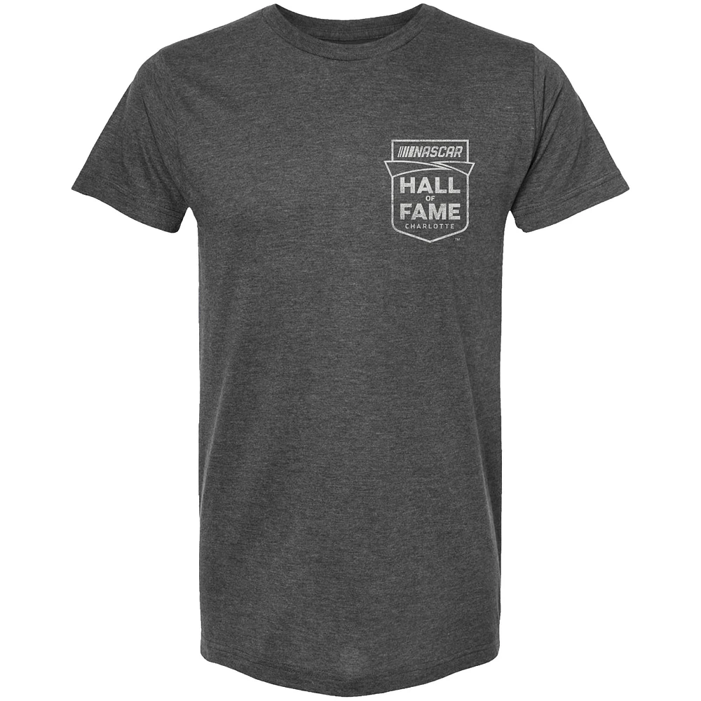 Men's Checkered Flag Charcoal NASCAR Hall of Fame Racing For Retro T-Shirt