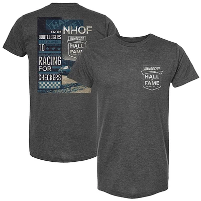 Men's Checkered Flag Charcoal NASCAR Hall of Fame Racing For Retro T-Shirt