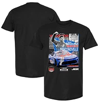 Men's Checkered Flag Sports Black Denny Hamlin 2025 Cookout 400 Race Winner T-Shirt