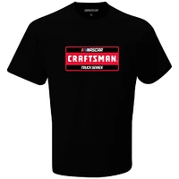 T-shirt noir NASCAR Craftsman Truck Series pour hommes, drapeau à damier