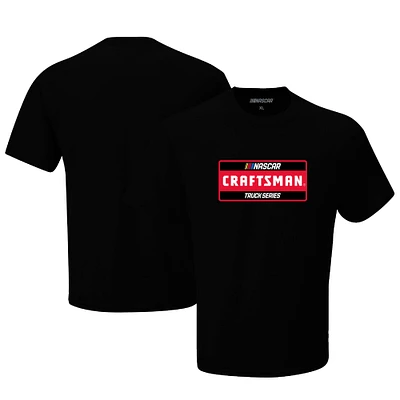 T-shirt noir NASCAR Craftsman Truck Series pour hommes, drapeau à damier