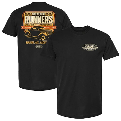 T-shirt noir à damier pour homme, NASCAR Moonshine Runners