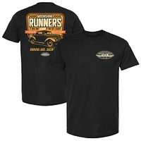 T-shirt noir à damier pour homme, NASCAR Moonshine Runners