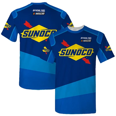 T-shirt bleu à damier pour homme, NASCAR Sunoco Legend Uniform