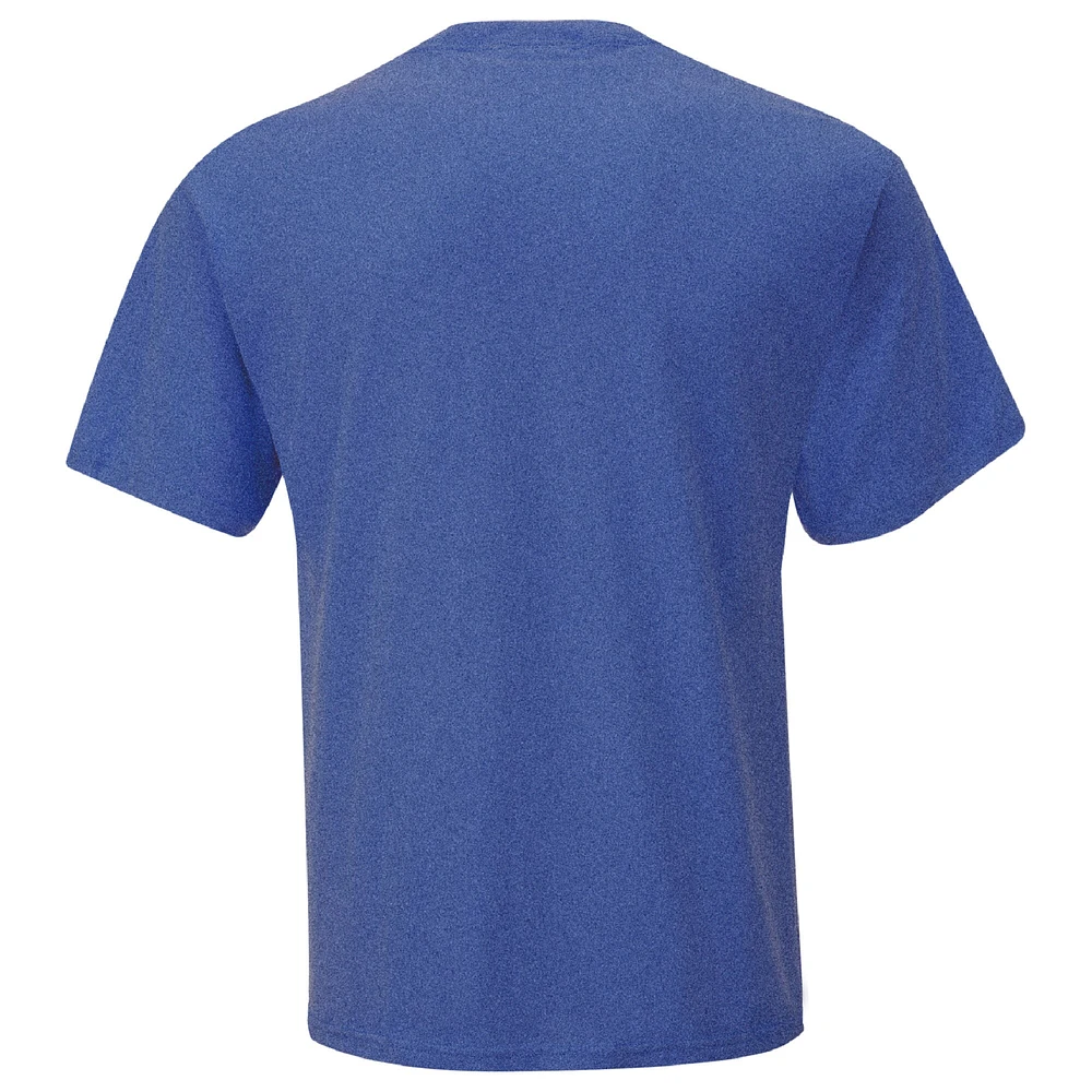 T-shirt de style vie NASCAR à damier pour homme, motif sport, chiné, royal